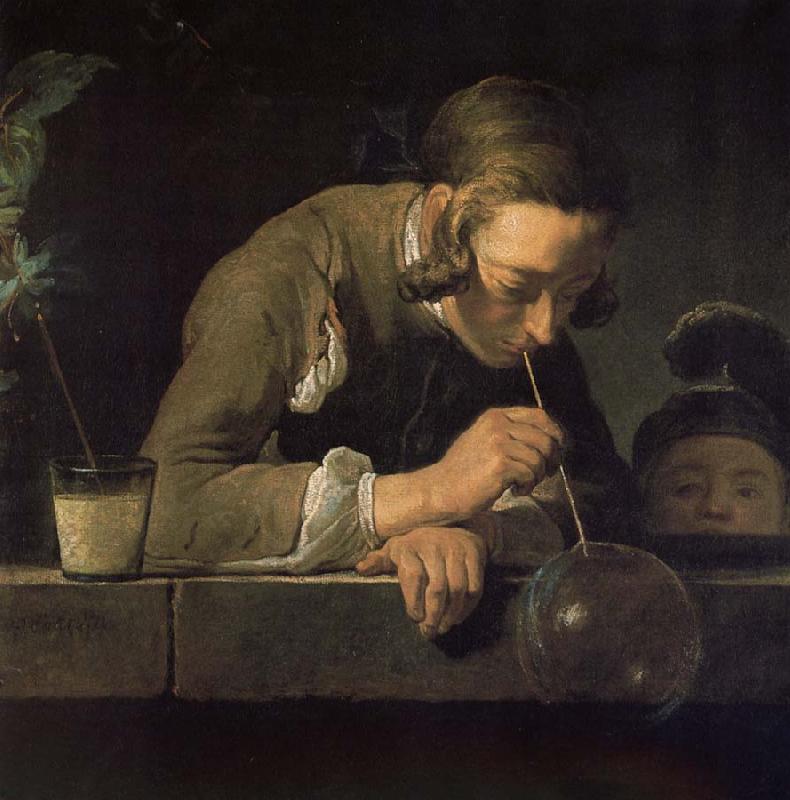 Jean Baptiste Simeon Chardin Blowing bubbles juvenile